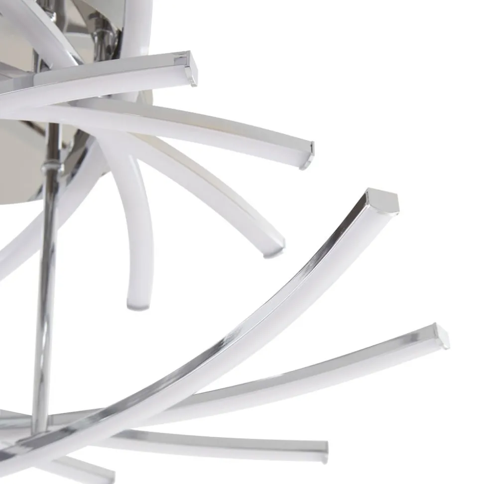 Lindby Flakira LED-loftlampe, 10 lyskilder, krom