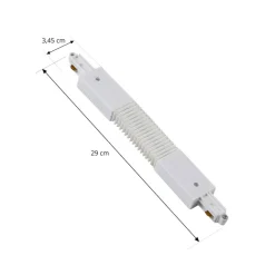 Lindby Flex-stik Linaro, hvid, 1-faset system