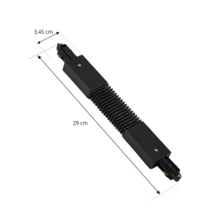 Lindby Flex-stik Linaro, sort, 1-faset system
