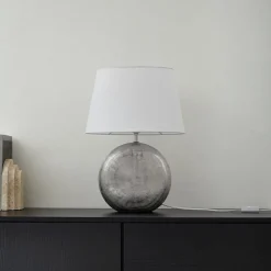 Lindby Florentino bordlampe, 49 cm, keramik, tekstil