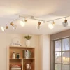 Lindby Fridolin loftspot, 160 cm, 6 lyskilder, hvid, metal