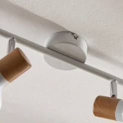 Lindby Fridolin loftspot, 70 cm, 4 lyskilder, hvid, metal