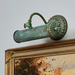 Lindby gallerilampe Beno, 25 cm, metal, E14 grøn spænding