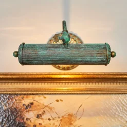 Lindby gallerilampe Beno, 25 cm, metal, E14 grøn spænding