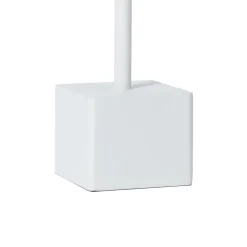Lindby genopladelig LED-bordlampe Janea CUBE, hvid, metal