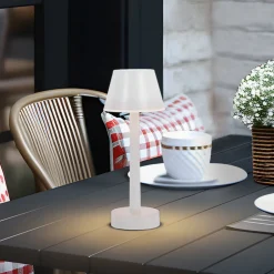 Lindby genopladelig LED-lampe Gaja, hvid, USB, IP44, RGBW, dæmpbar