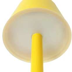 Lindby genopladelig LED-lampe Gaja, gul, USB, IP44, RGBW, dæmpbar
