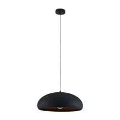 Lindby Gerwina pendellampe, sort/guld, metal, 40 cm, E27