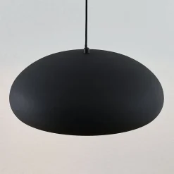 Lindby Gerwina pendellampe, sort/guld, metal, 40 cm, E27