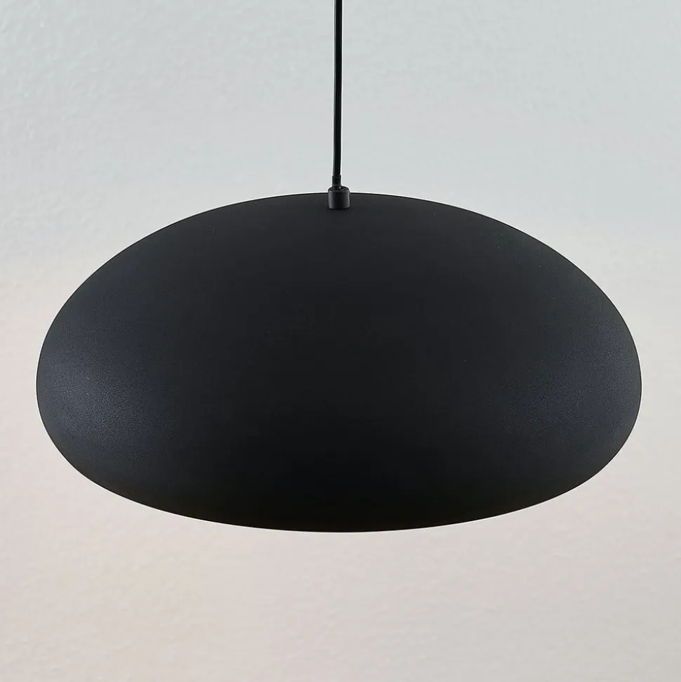 Lindby Gerwina pendellampe, sort/guld, metal, 40 cm, E27