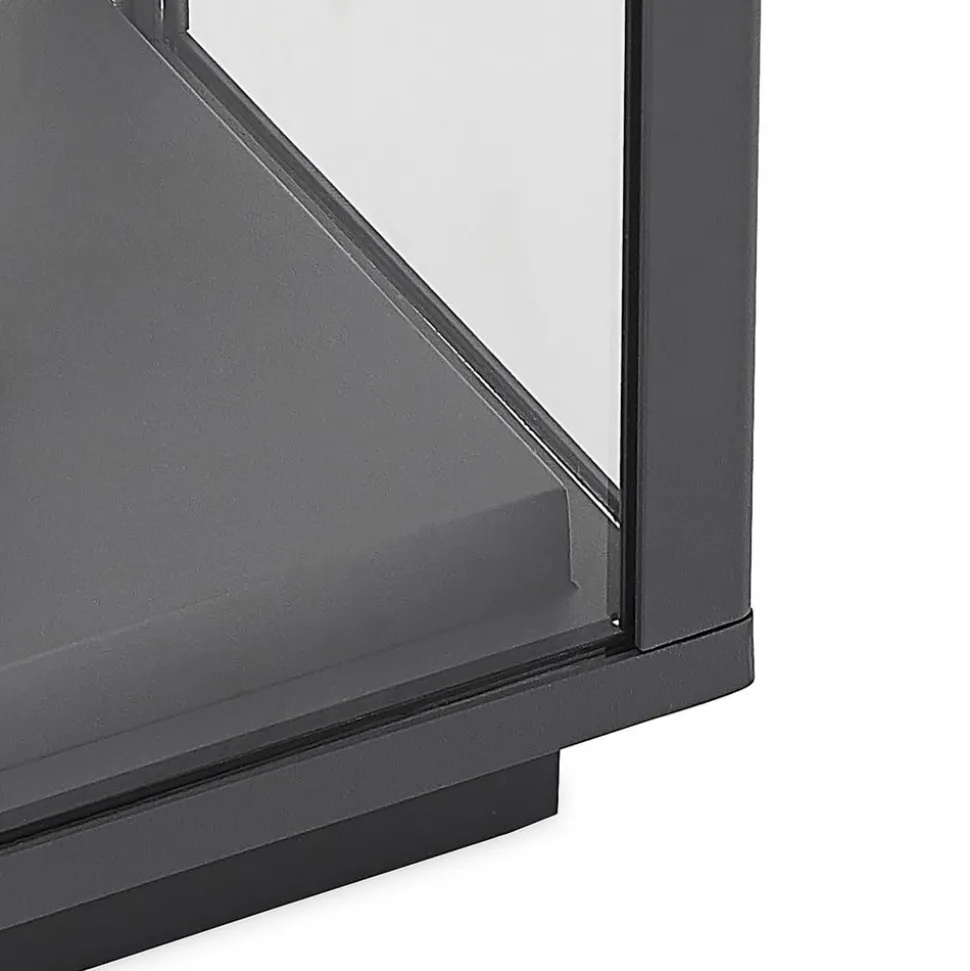 Lindby Giavanna sokkellampe, 29 cm, antracit, IP44, E27