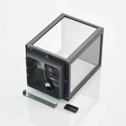 Lindby Giavanna sokkellampe, 29 cm, antracit, IP44, E27