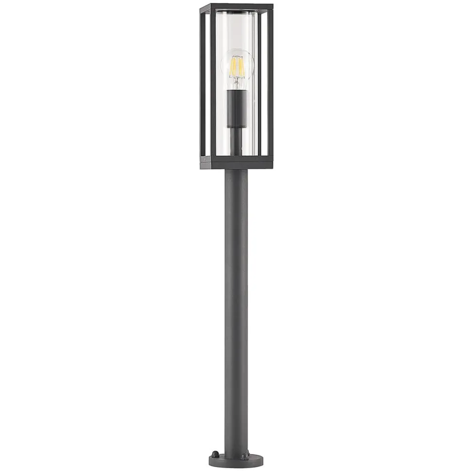 Lindby Giavanna vejlampe, 80 cm, antracit, IP44, E27