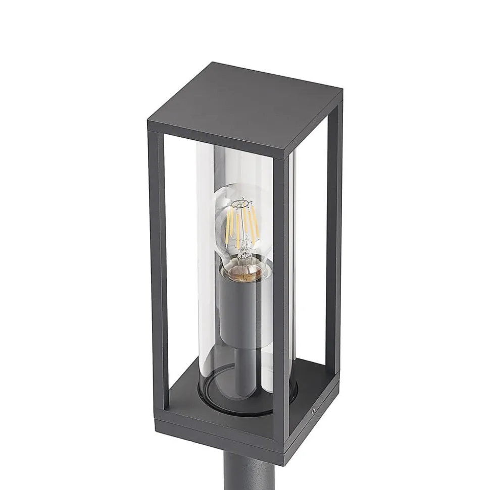 Lindby Giavanna vejlampe, 80 cm, antracit, IP44, E27