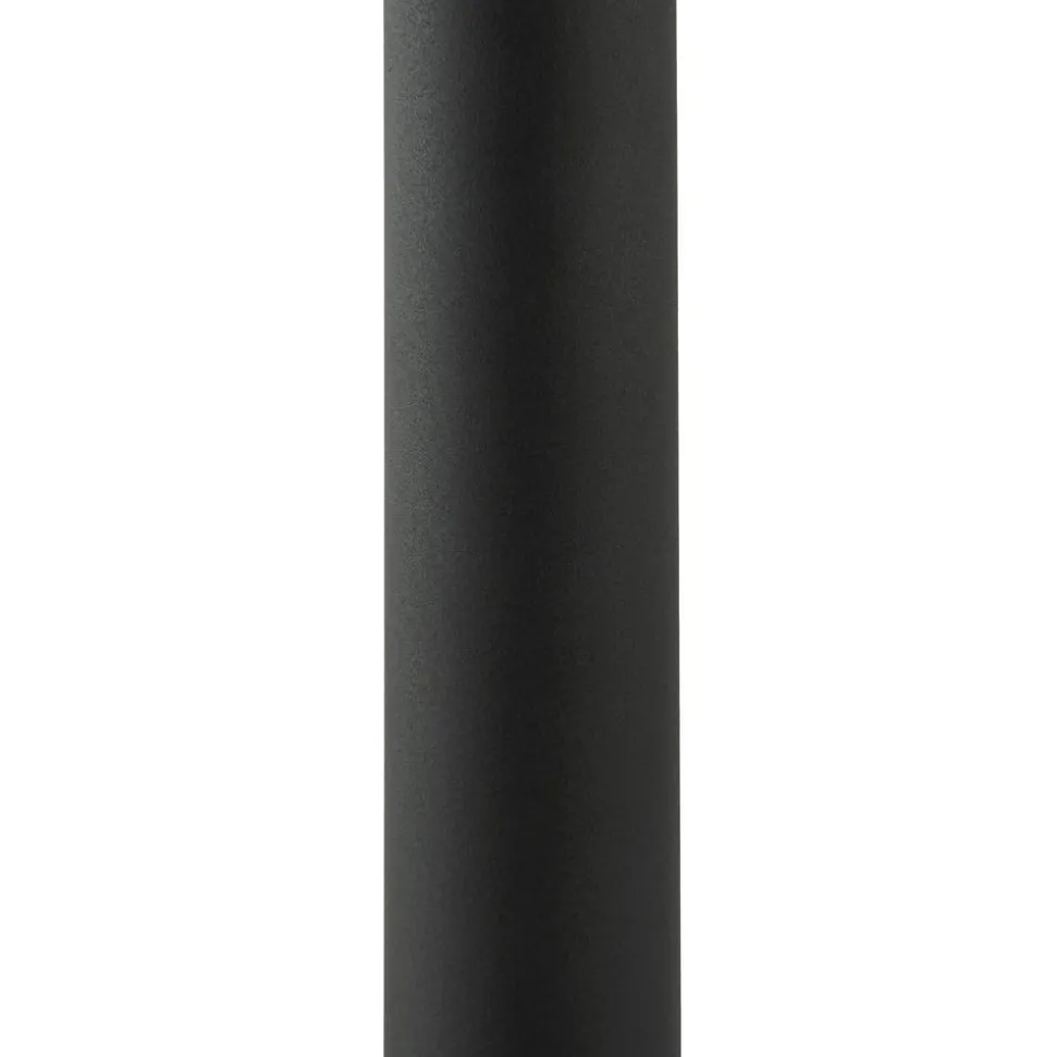 Lindby gulvlampe Braccio, grå/sort, glas, 5 lyskilder, 204,5 cm
