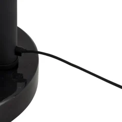 Lindby gulvlampe Braccio, grå/sort, glas, 5 lyskilder, 204,5 cm