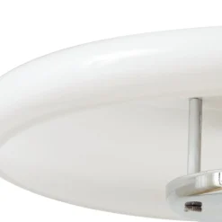 Lindby gulvlampe Branford, retro, hvid/grøn, opalglas/marmor