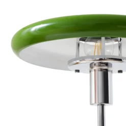 Lindby Gulvlampe Branford, Retro, grøn, metal/marmor