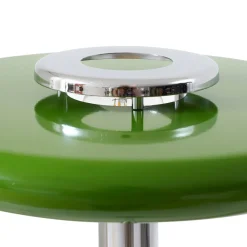 Lindby Gulvlampe Branford, Retro, grøn, metal/marmor