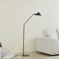 Lindby gulvlampe Corali, sort, metal, højde 176,5 cm