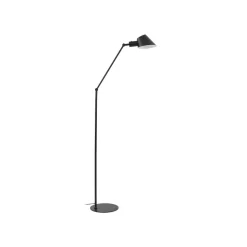 Lindby gulvlampe Corali, sort, metal, højde 176,5 cm