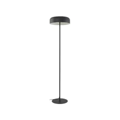 Lindby gulvlampe Edion, sort, metal