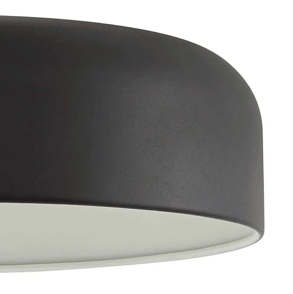 Lindby gulvlampe Edion, sort, metal