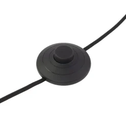 Lindby gulvlampe Edion, sort, metal