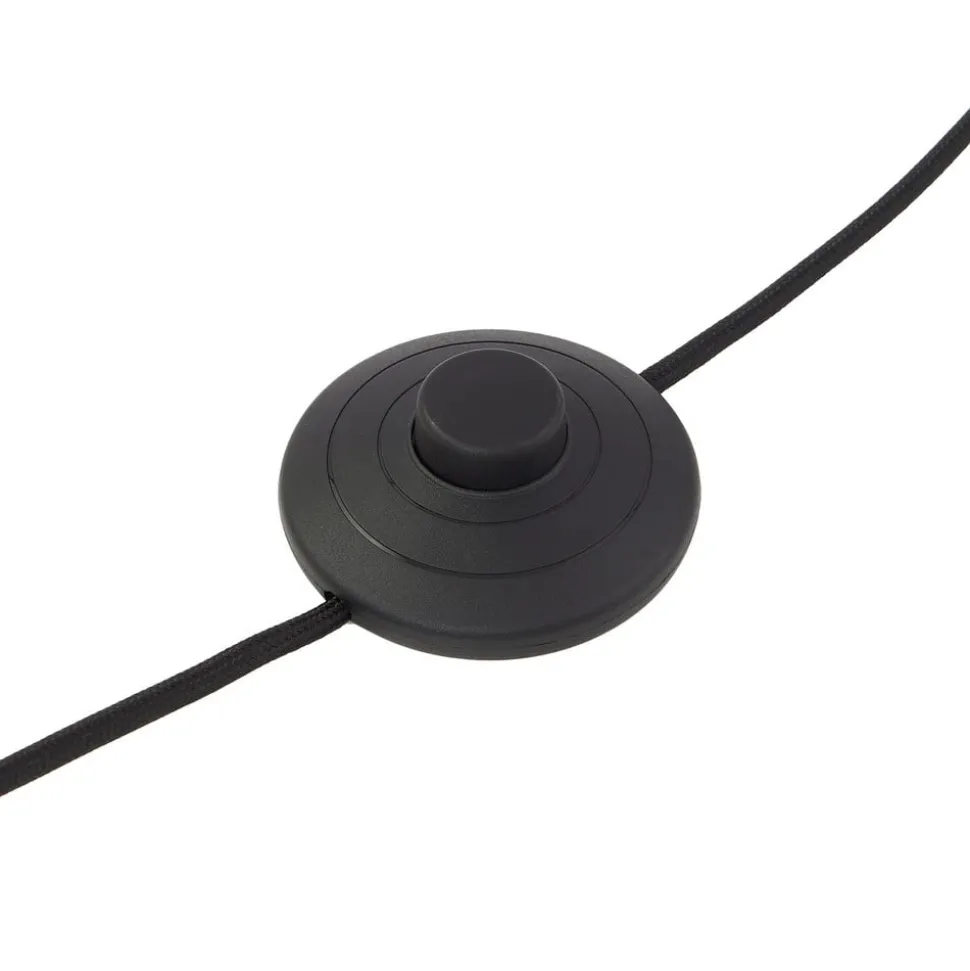 Lindby gulvlampe Edion, sort, metal