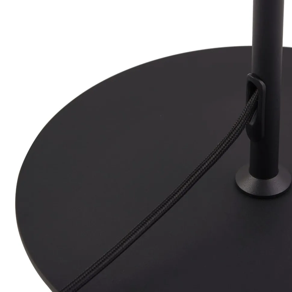Lindby gulvlampe Edion, sort, metal