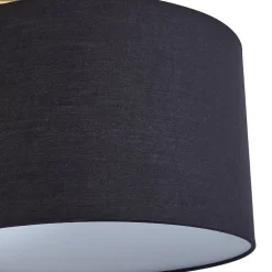 Lindby gulvlampe Hillary, sort/guld, marmor, 153 cm
