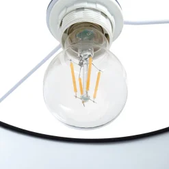 Lindby gulvlampe Hillary, sort/guld, marmor, 153 cm