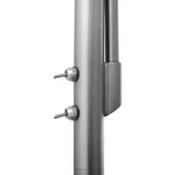 Lindby gulvlampe Jaileen, grå, tekstil, 170 cm, læselampe
