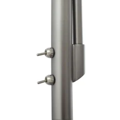 Lindby gulvlampe Jaileen, hvid, tekstil, 170 cm, læselampe