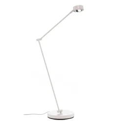 Lindby gulvlampe Jyla, hvid, linse, 4200K, GX53, jern