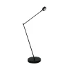 Lindby gulvlampe Jyla, sort, linse, 3000K, GX53, jern