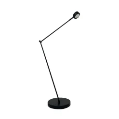 Lindby gulvlampe Jyla, sort, linse, 3000K, GX53, jern