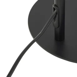 Lindby gulvlampe Kaida, sort, metal