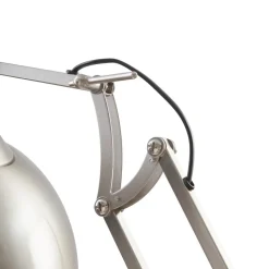 Lindby gulvlampe Leia, sølv, metal, 180 cm, drejelig, E27