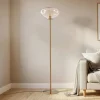 Lindby Gulvlampe Lelia, rav, glas, metal, 150 cm
