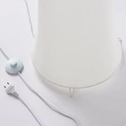 Lindby gulvlampe Liana, højde 123 cm, hvid, tekstil