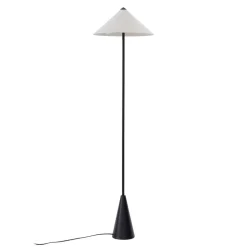 Lindby gulvlampe Norvik, højde 150 cm, sort/grå, metal