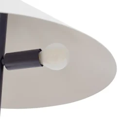 Lindby gulvlampe Norvik, højde 150 cm, sort/grå, metal