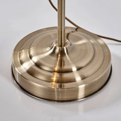 Lindby gulvlampe Otis, antik messing, glas, 170 cm, E27