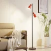 Lindby gulvlampe Ovelia, orange/sort, metal, E27