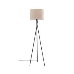 Lindby gulvlampe Soula, Ø 40 cm, beige, plast, E27