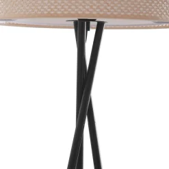 Lindby gulvlampe Soula, Ø 40 cm, beige, plast, E27