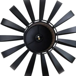Lindby gulvlampe Tamira, sort, rattan, 143 cm høj, E27