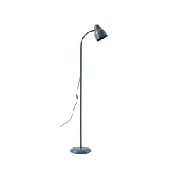 Lindby Gulvlampe Tebbi, grå, metal, højde 150 cm