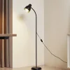 Lindby gulvlampe Tebbi, sort, metal, højde 150 cm